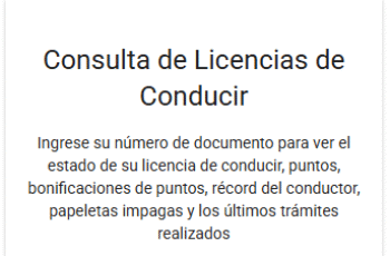 ¿Cómo saber el estado de mi licencia de conducir en Perú?